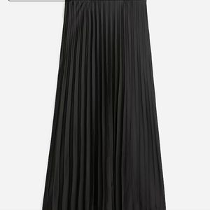 J. Crew pleated midi skirt black sz L